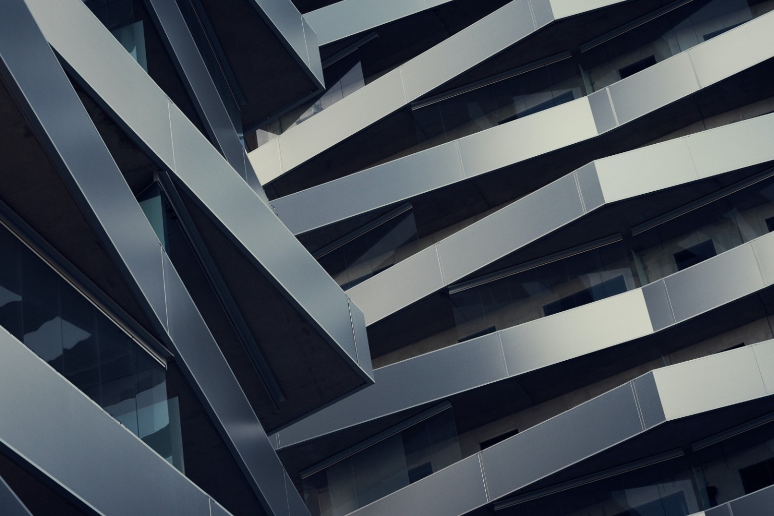 Geometric modern building facade